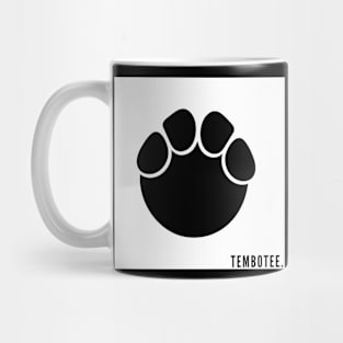 White sqaure tembotee print with large footprint Mug